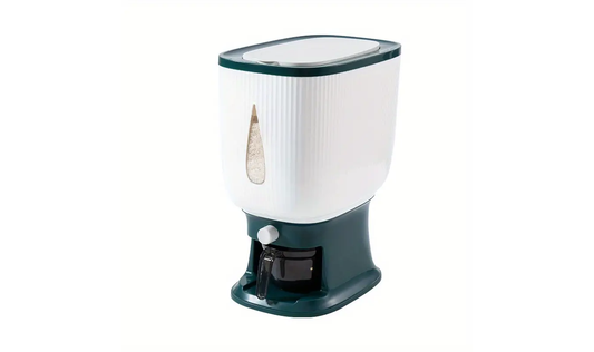 10Kg Automatic Rice Dispenser with Rinsing Cup Smart Rice Dispenser Rice Storage Rice Bucket Household Rice